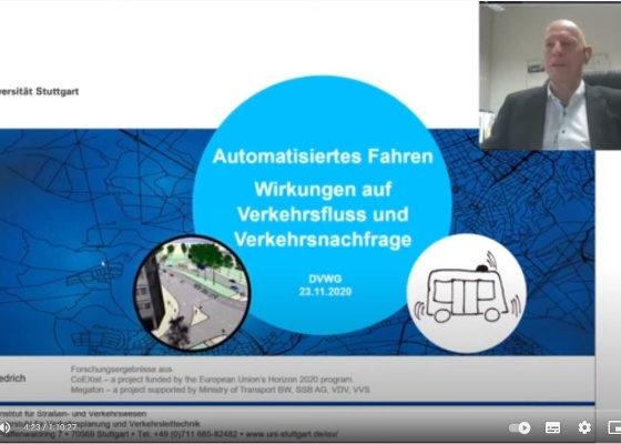 Vorschau-BildFriedrich (2020) Automatisiertes Fahren - Wirkungen auf Verkehrsfluss und Verkehrsnachfrage. DVWG